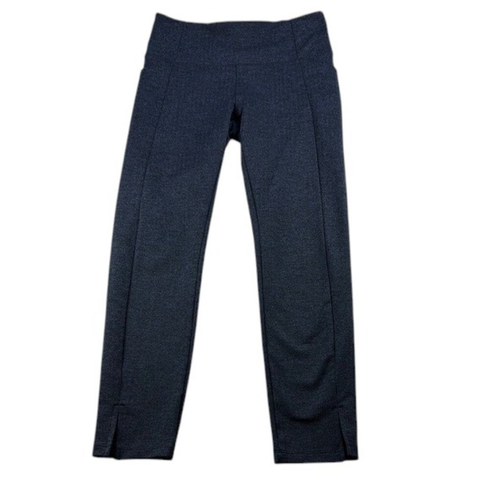 Athleta Leggings Black & Blue Herringbone Crop Women’s Size S Like New